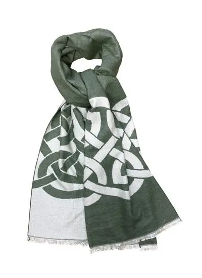 Celtic Reversible Scarf in Thyme